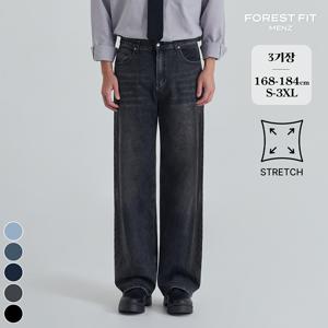 [브리치]  맨즈 / (찐스판맨즈2탄) 스판 밴딩 와이드 워싱 데님