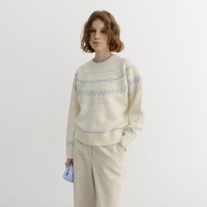 던스트 UNISEX FAIRISLE SWEATER CREAM_UDSW5D136CR