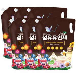 컨센서스 고농축 순한 섬유유연제 2.05L x6개 [베이비로션,베이비파우더 외 3가지 향 중 택1]