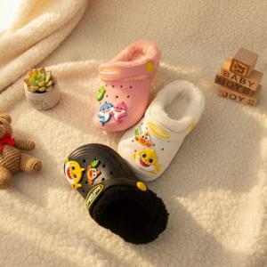 핑크퐁 아기상어 EVA 방한샌들/아기 겨울신발 유아 털신발 키즈 방한화 아동 털슬리퍼 남아 여아 주니어 어린이 털신