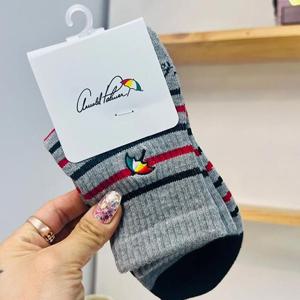 여성 중목 캐주얼 링글 아놀드파마 색상랜덤 AP6644 자가드양말 쟈가드양말 남성덧신