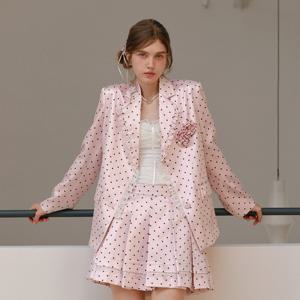 [11월27일 예약배송] Cest_Polka dot lace blazer