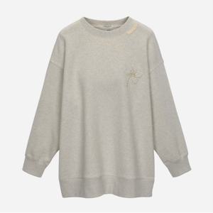 웨이브 절개 롱 스웻셔츠_T256MST901W