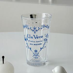 마메종 블루로즈 글라스 텀블러 430ml