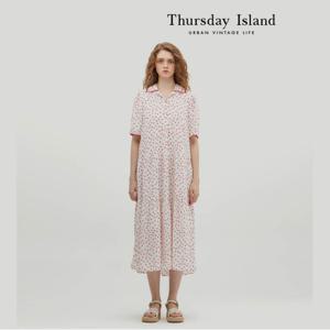 [최초가-299000원][Thursday Island] 셔츠 카라 롱 원피스(T234MOP234W)