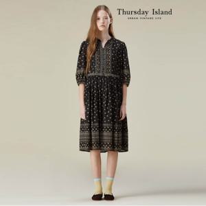 [Thursday Island] 레빗 보더 원피스(T236MOP131W)