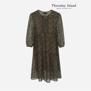 [정상가-259000원][Thursday Island] 핀턱 패턴 원피스(T236MOP134W)