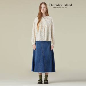 [Thursday Island] 이중지 거즈 핀턱 블라우스(T236MBL143W)