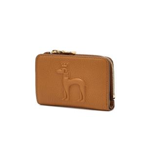 [쇼핑백동봉] 브라운 퍼피 엠보 라운드지퍼 반지갑 HIWA4E252W2