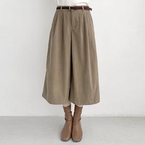 여성 벨트 7부 8부 골덴 밴딩 통 바지 -FPN0646- 가을 겨울