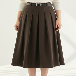 [에이샵] 플리츠 주름 모직터치 벨트셋 스커트_ASSK048W25