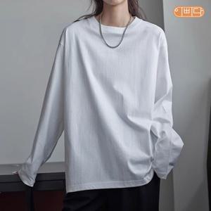 여성 레귤러핏 코마사 무지 긴팔면티셔츠 이너티 WPR1T_1