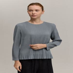 [최초가 119000원] 커브드 보트넥 플리츠 티셔츠_PPTSW025007