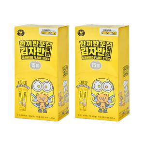 만전김 미니언즈 한끼한포 스틱 김자반 10g x 15봉, 2개