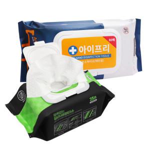 G마켓 단독특가/아이프리 청소티슈 소독티슈 80매 5팩 외 특가 할인/ 소독용에탄올 알콜 살균 손소독 티슈