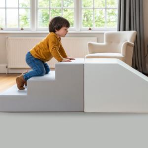 avec 아이플레이짐 세트 미끄럼틀 + 계단 놀이터 키즈카페 스폰지 아이 놀이방 꾸미기 안전한 스폰지 놀이터