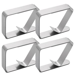 초초템 캠핑용 스텐 테이블보 고정클립 4P 시트 행사 식탁보고정 집게 러너 홀더