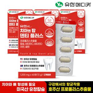 유한메디카 치아 엔 탑 덴티 플러스 60정x4개(8개월) / 칼슘 프로폴리스