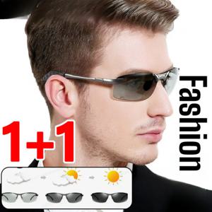 1+1변색 편광 선글라스 남성 선글라스 편광선글라스 변색 편광 스포츠 선글라스 초경량 고글 주야간용변색