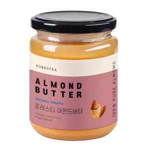 포레스티 국내제조 무첨가 아몬드버터 430g 1병 무가당 무설탕 스프레드 첨가물없는 100% 고품질 아몬드