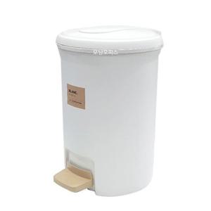 (창신리빙) 블랑 원형페달 휴지통 12L