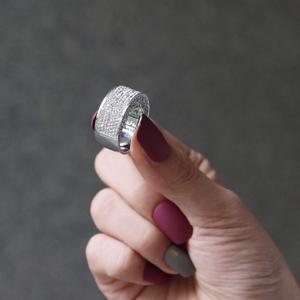 바이데이지 SR032 화이트 큐빅 고마루 반지