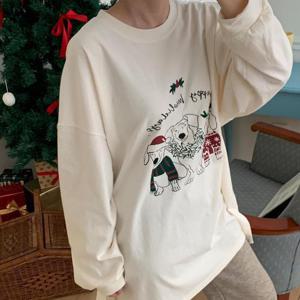 빅사이즈 412 크리스마스라운드박스티 DMOT536