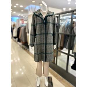 소고 세이브존01 울혼방후드하프체크코트 tg4ha03S