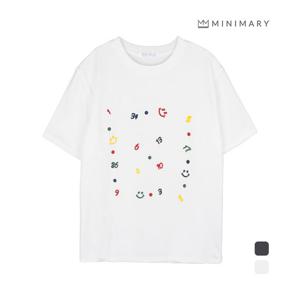 [미니마리] 쁘띠스마일자수반팔티 (MMA2TS16)