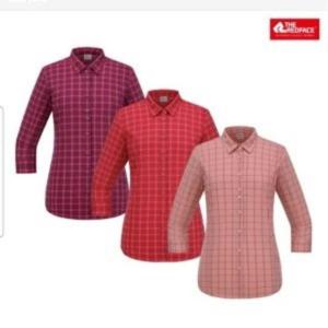 레드페이스 HC06 AS벤트체크7부우먼셔츠 REWFWSS24051