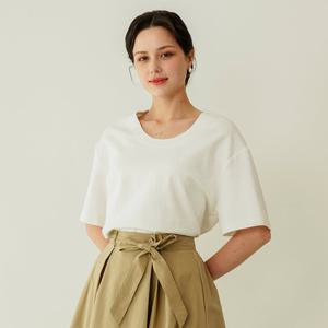 샵앤) 여성 라운드넥 무지 베이직 여유핏 기본 반팔 티셔츠 CL-WTS0245