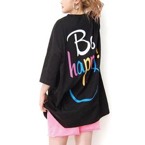 나야홍 / 빅사이즈 506 해피스마일박시티셔츠 DOPU788