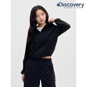 디스커버리 (DWWJ94053_BKS) 프레시벤트 여성 컬러블럭 크롭 바람막이 DXNW
