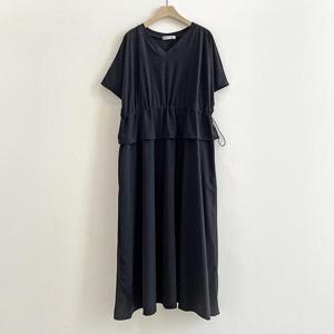 아이우먼 프릴브이배색원피스 SMS384M407 빅사이즈