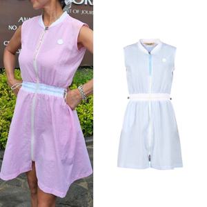 럭스골프 여성 스트라이프 서커 민소매 원피스 TO4M122W