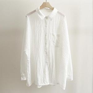 아이우먼 써머테이주름카라셔츠 SMS496M407 빅사이즈