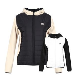 럭스골프 여성 풀집업 기모 플리스 후드 패딩 점퍼 MW4W824W