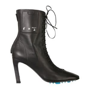 오프화이트 블루 스컬프티드 레이스업 앵클 부츠 OWIA248 E20LE