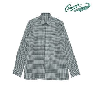 [크로커다일] 선염 써커 체크 긴팔 남방 CDAABWS1407