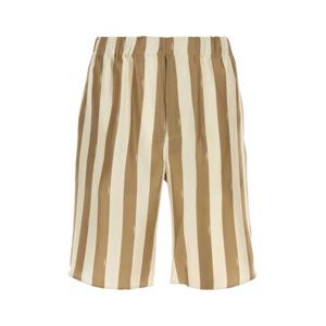 펜디 남성 베이지 실크 프린티드 쇼츠 팬츠 FB1045AU6Z F1QYZ
