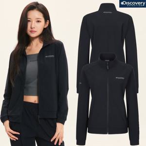 [디스커버리] 여성 25년 여름 쿨 바람막이 트리코트 트레이닝 자켓 DWTR64053 BKS