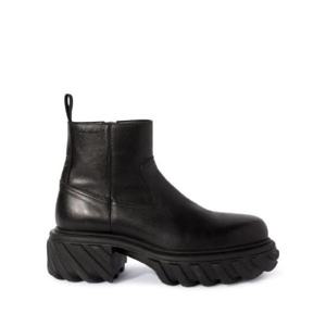 오프화이트 트렉터 디아그널 레더 앵클 부츠 1442581