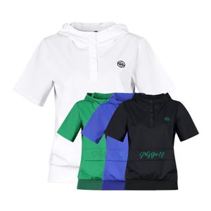 럭스골프 여성 PG 포켓 후드 반팔 티셔츠 JB25M610W