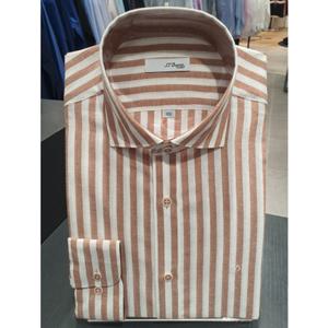 듀퐁셔츠 슬림핏긴팔 SE4SM21LS326SGE 린넥믹스 그린 선물용