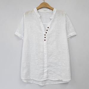 나야홍 / 아이우먼 반오픈체크버튼반팔셔츠 OLS271M506 빅사이