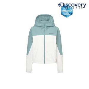 디스커버리 (DWWJ94053_DMS) 프레시벤트 여성 컬러블럭 크롭 바람막이 DXNW