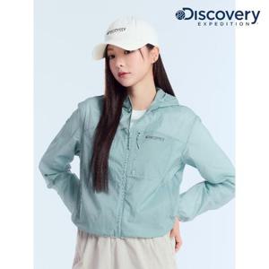 디스커버리 (DWWJ96053_DMS) 프레시벤트 여성 포켓형 크롭 바람막이 DXNW
