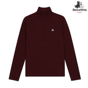 [블랙앤화이트]여성 잔스트라이프 베이스 티셔츠 9205LBSA_WINE