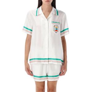 카사블랑카   반팔 셔츠 FW25 WPF25SH20007CASA WAY 5938426 CASA WAY WHITE