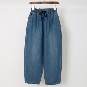 나야홍 / 아이우먼 간절기데님끈배기팬츠 LOP808M509 빅사이즈